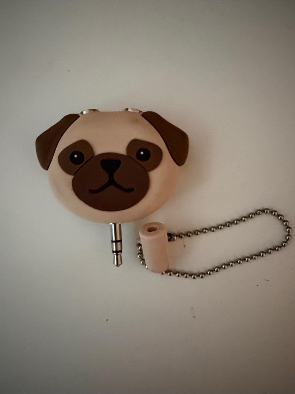 Pug Earphone Splitter Plush Dog Toy Accessory